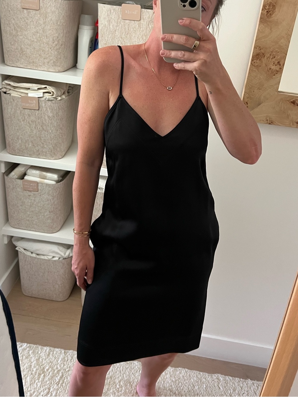 NWT Toteme mini black slip dress